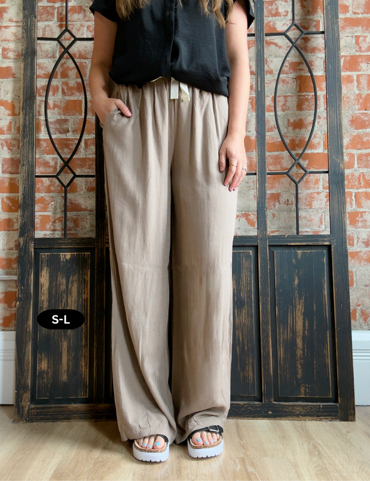 Breathe In Linen Pant-Cocoa