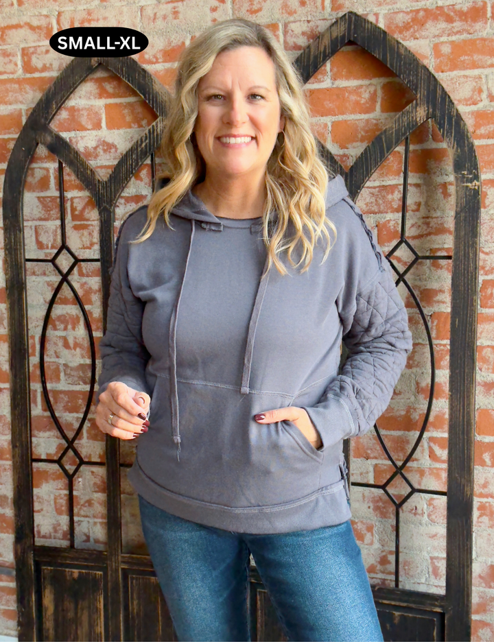 It's In The Details Quilted Hoodie