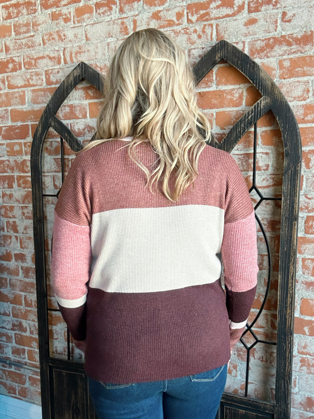 Tough Choice Color Block Sweater-2 Colors