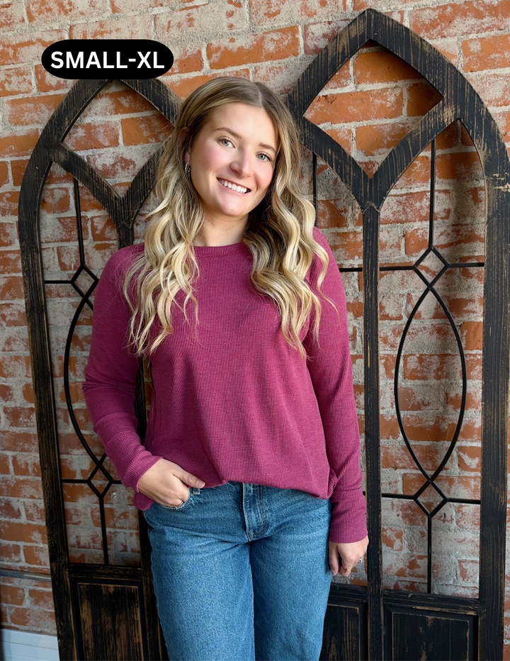 Follow Me Thermal Long Sleeve -Cabernet