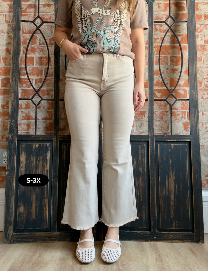 Zenana It's A Necessity Kick Flare- Ash Mocha