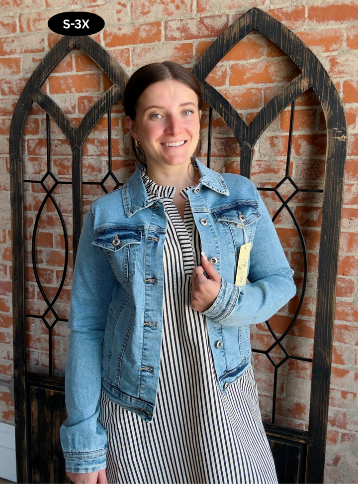 Through The Summer Denim Jacket-Light Wash