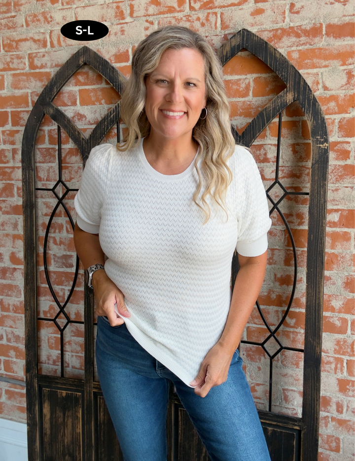 In The Shadows Puff Sleeve Sweater