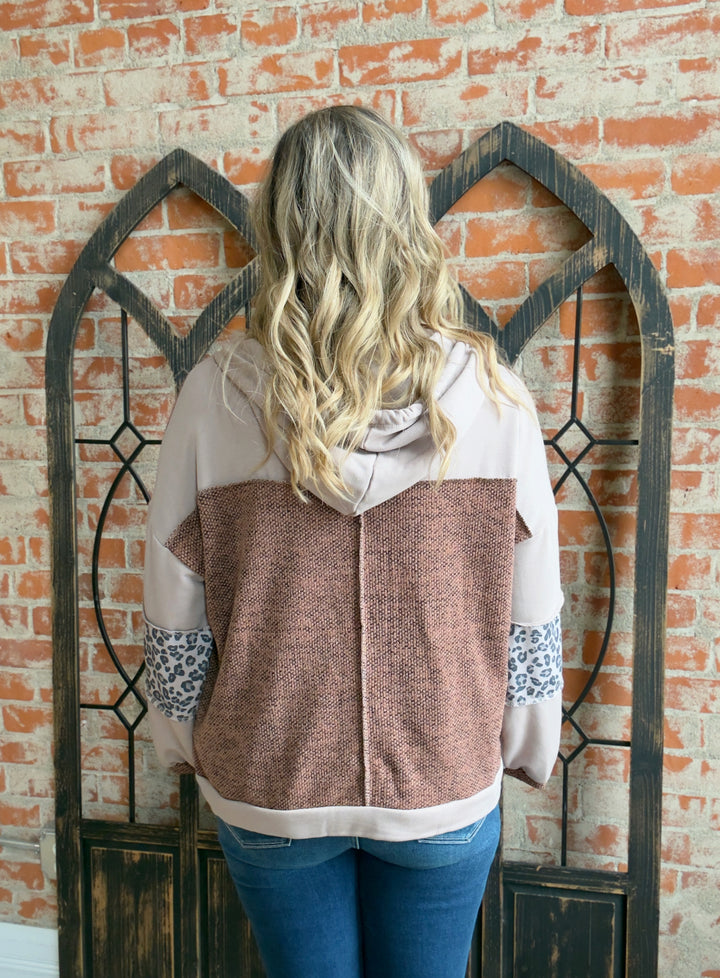 October Nights Leopard Color Block Shacket