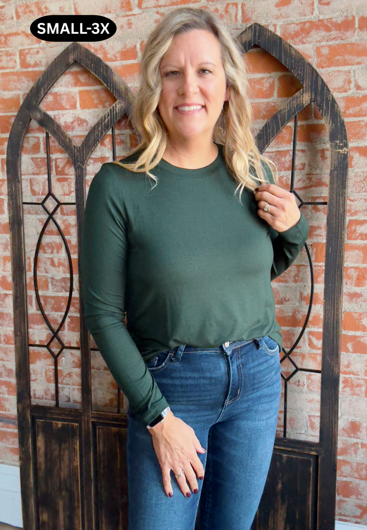 Best I've Ever Had Basic Long Sleeve-Hunter Green