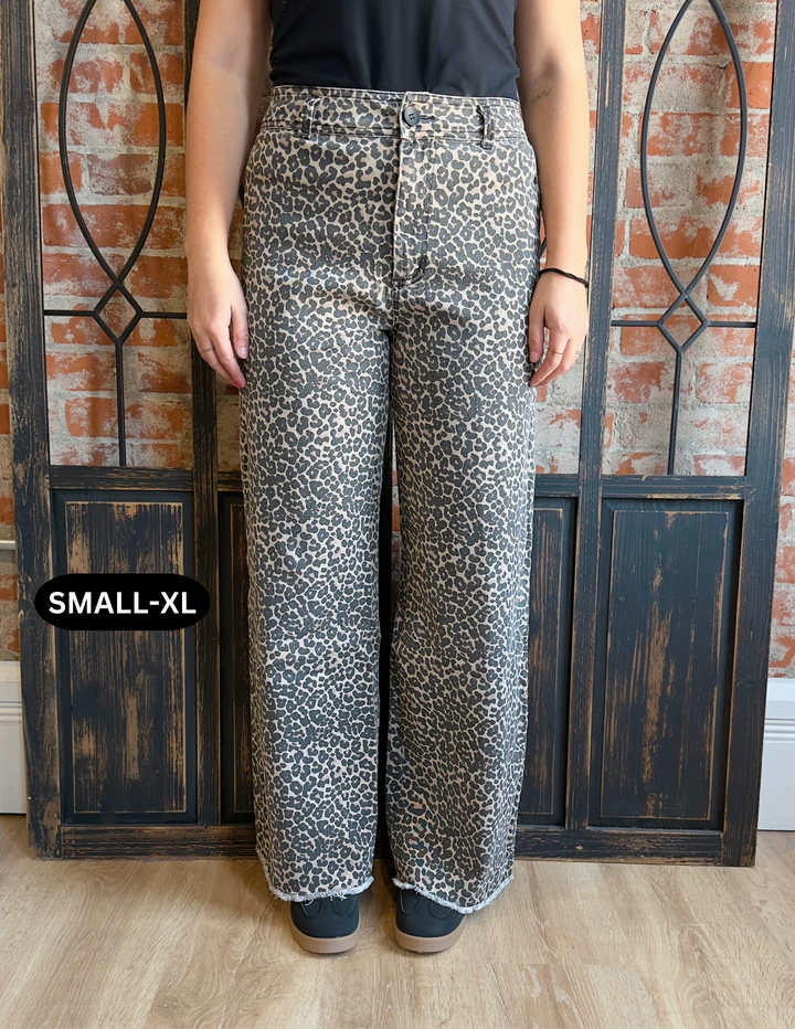 Out In The Wild Leopard Wide Leg