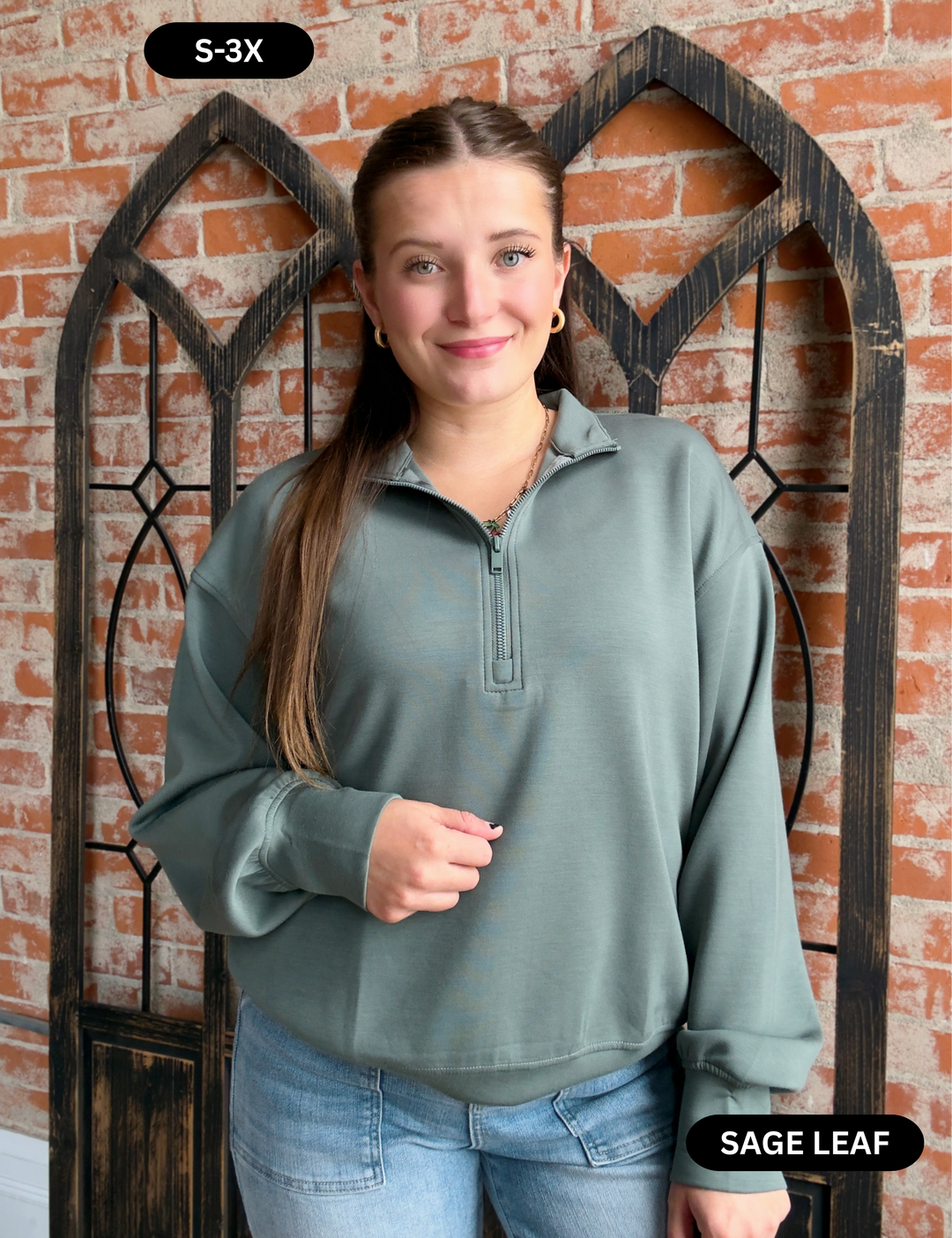 Forever A Front Runner Basic Scuba Half Zip-Fall Colors