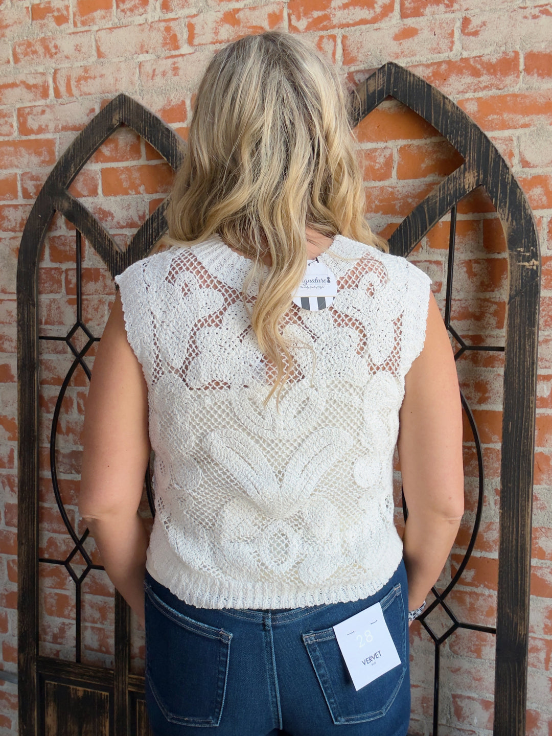 Easy On The Eyes Crochet Sweater-White