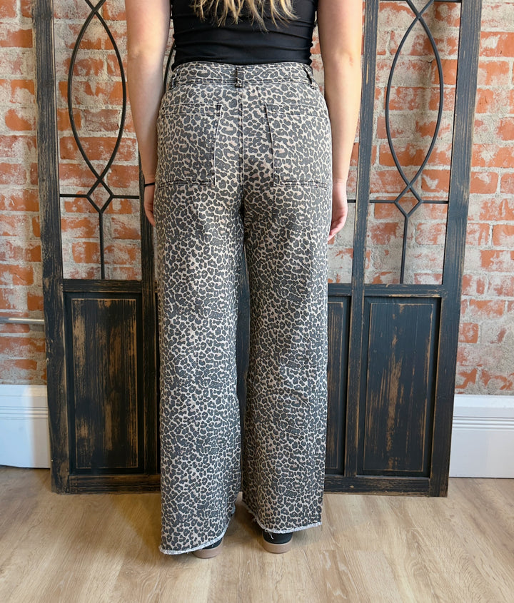 Out In The Wild Leopard Wide Leg