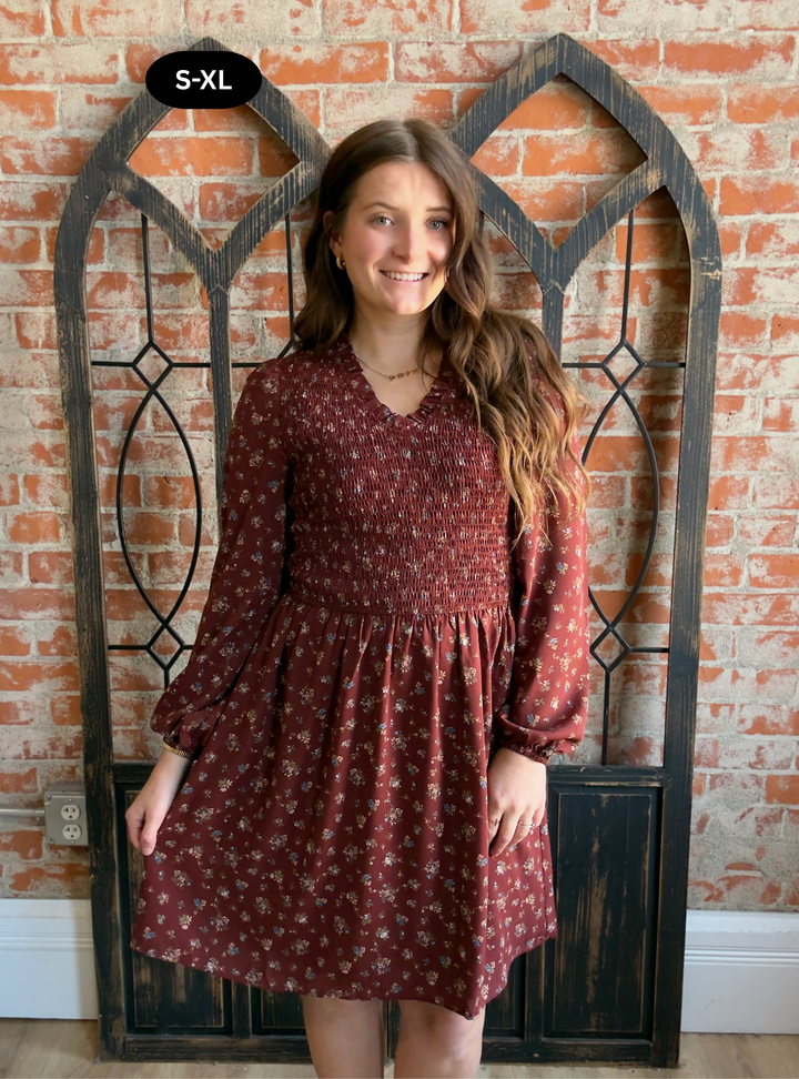 Precious Fall Floral Moment Dress