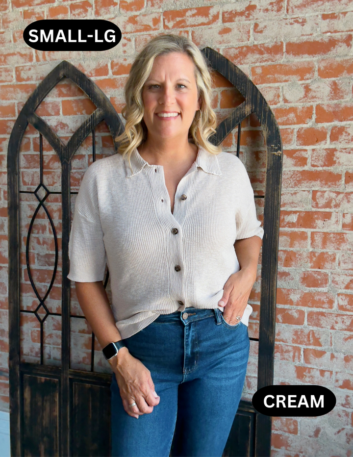 Making Good Choices Collared Sweater Cardigan-2 colors