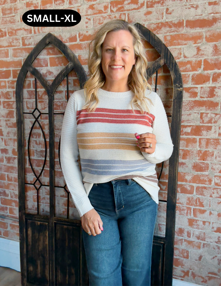 The Colors Of Fall Striped Sweater