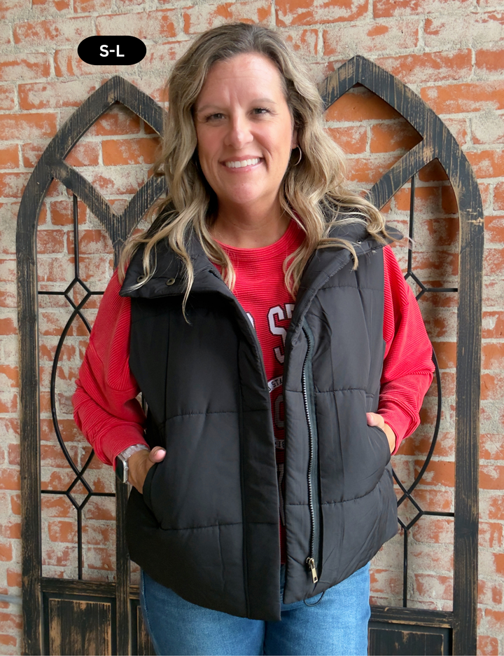 My Best Choice Puffer Vest-Black