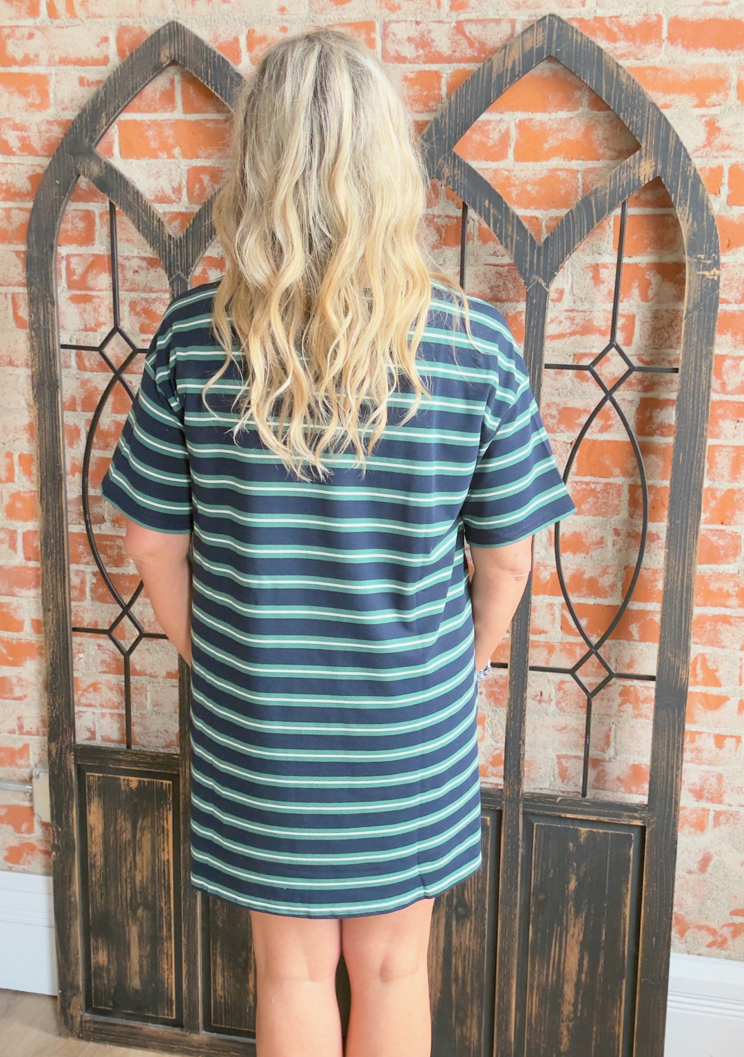 I'll Keep It Casual Striped T-Shirt Dress