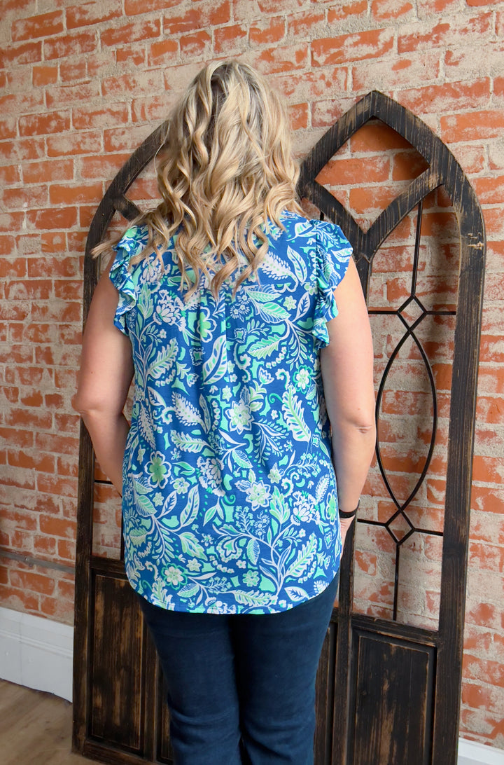 All The Good Vibes Lizzy Ruffle Sleeve
