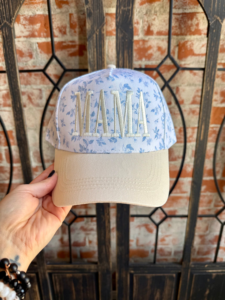 Mama Floral Embroidered Hat