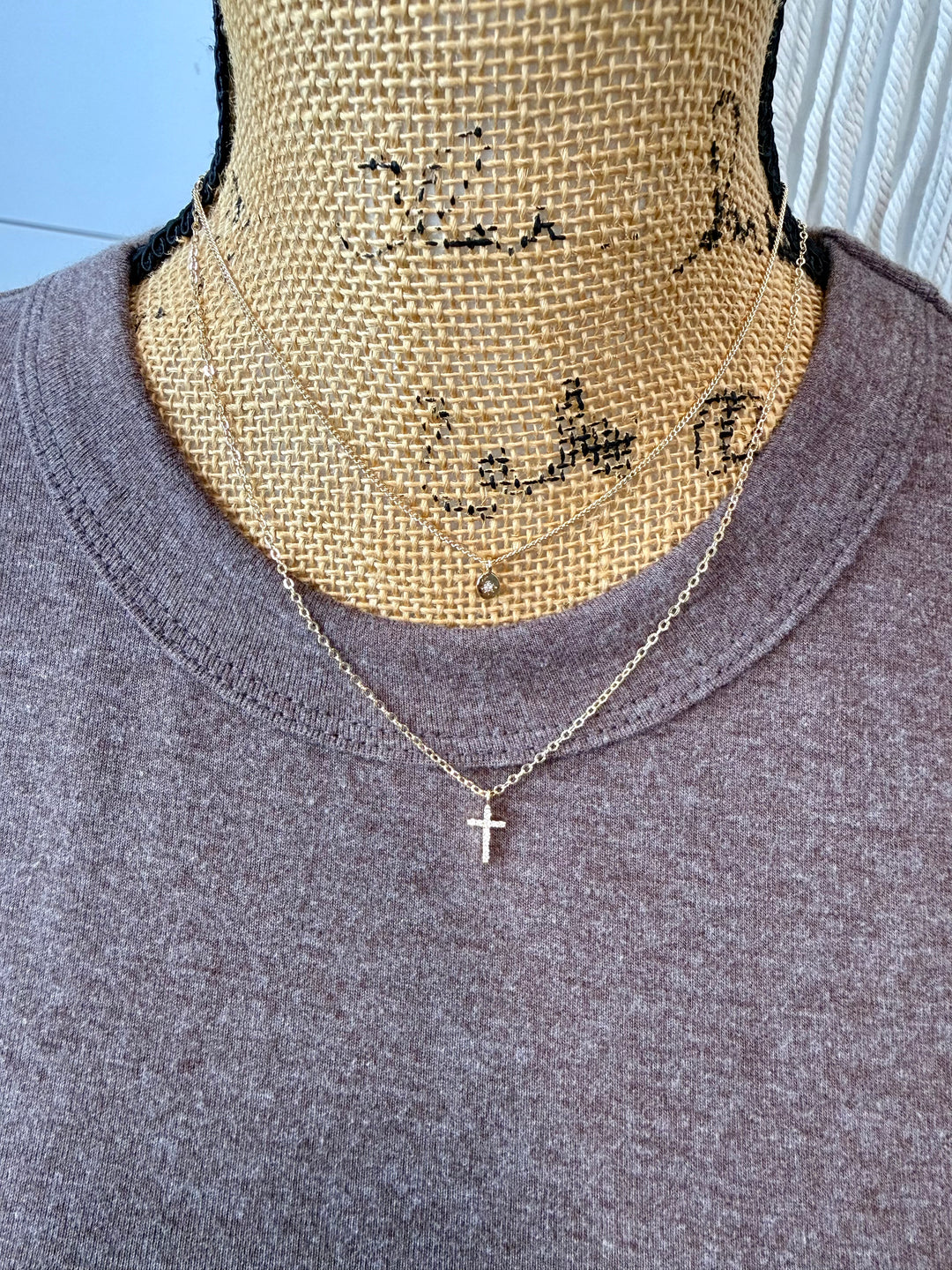 Dainty Cross Layered Necklace