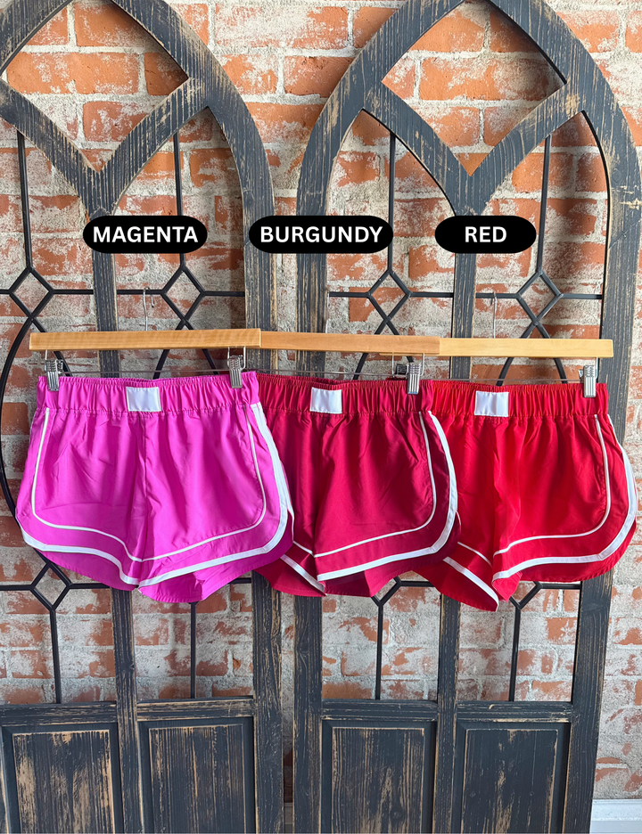 Racing Time Shorts- Pink & Red