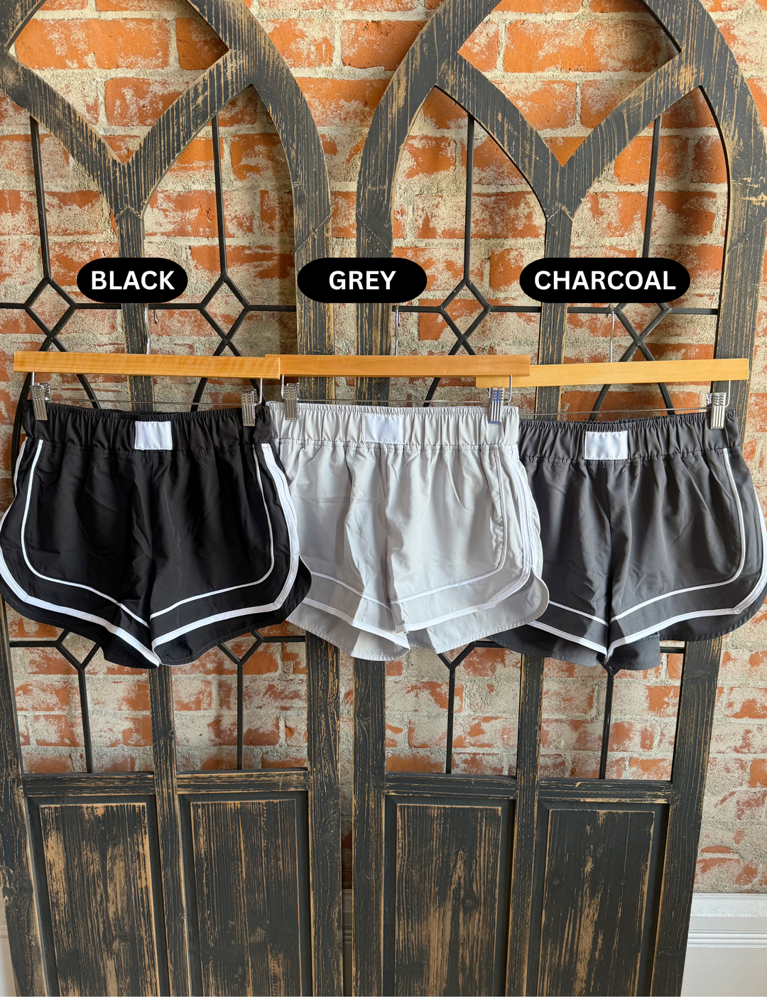 Racing Time Shorts- Grey & Black