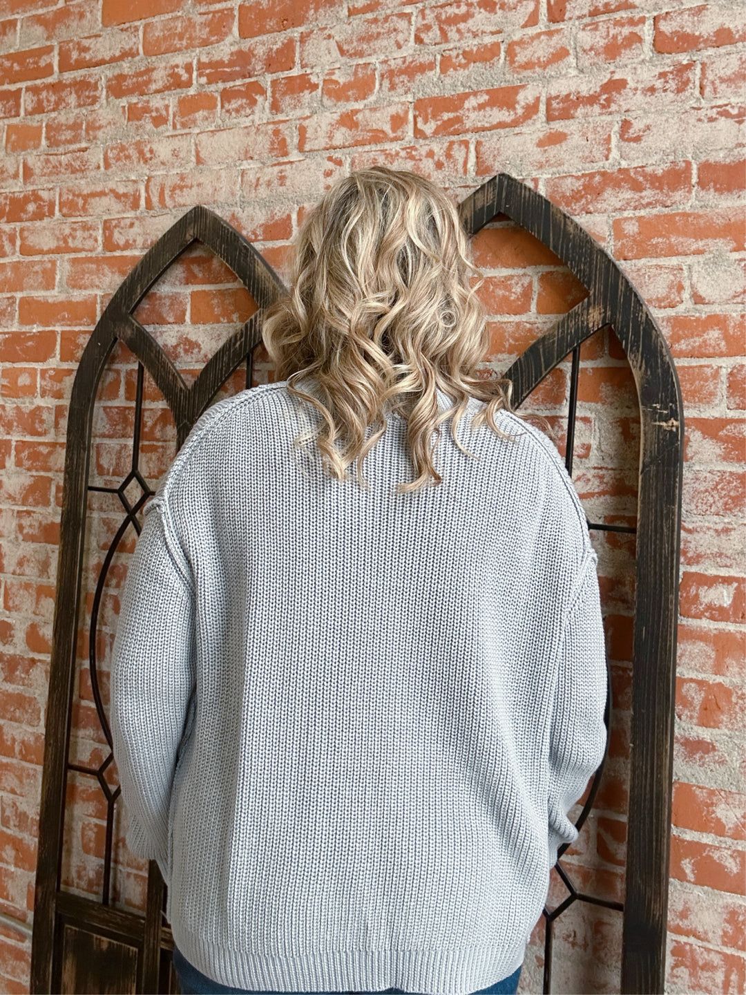 By The End Slate Grey Cardigan