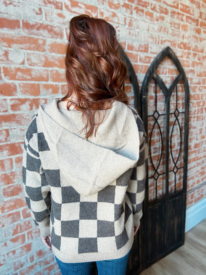 Playing Games Checker Sweater Hoodie