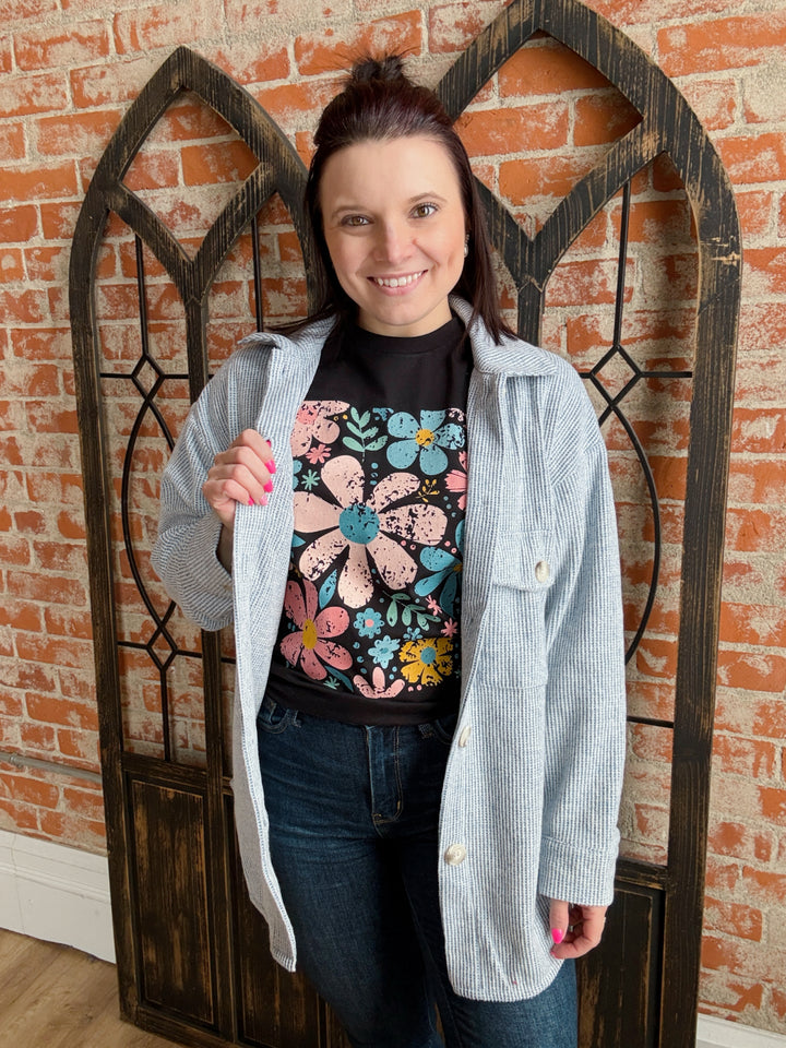 Retro Floral Graphic Tee