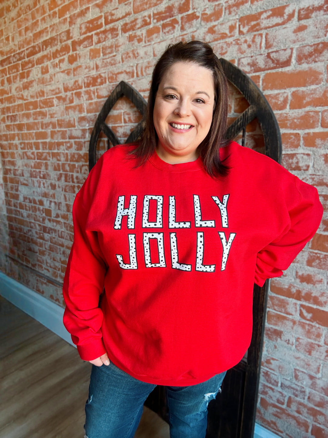 Dalmatian Holly Jolly Pullover