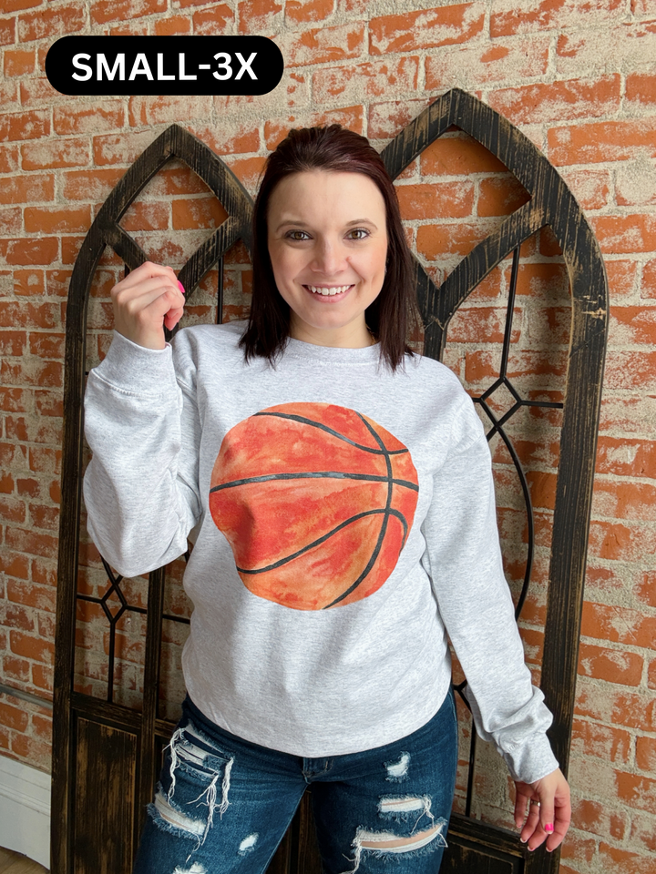 Watercolor Basketball Sweatshirt