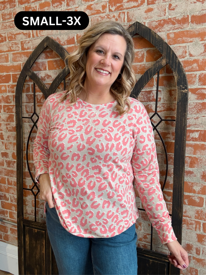 Splash Of Color Leopard Long Sleeve