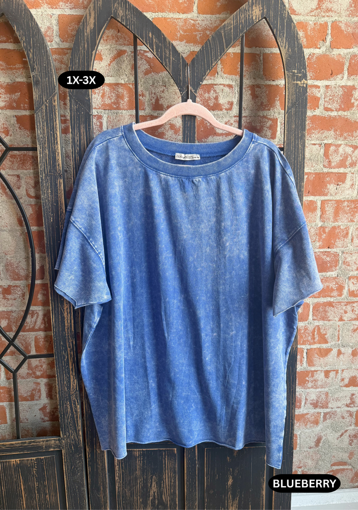 I'm Here For It French Terry Tee-Multiple Colors