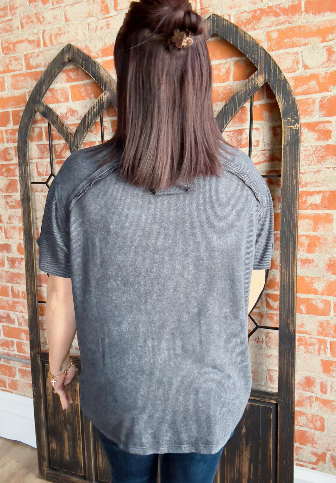 Softer Than Silk Relaxed Tee- Ash Black