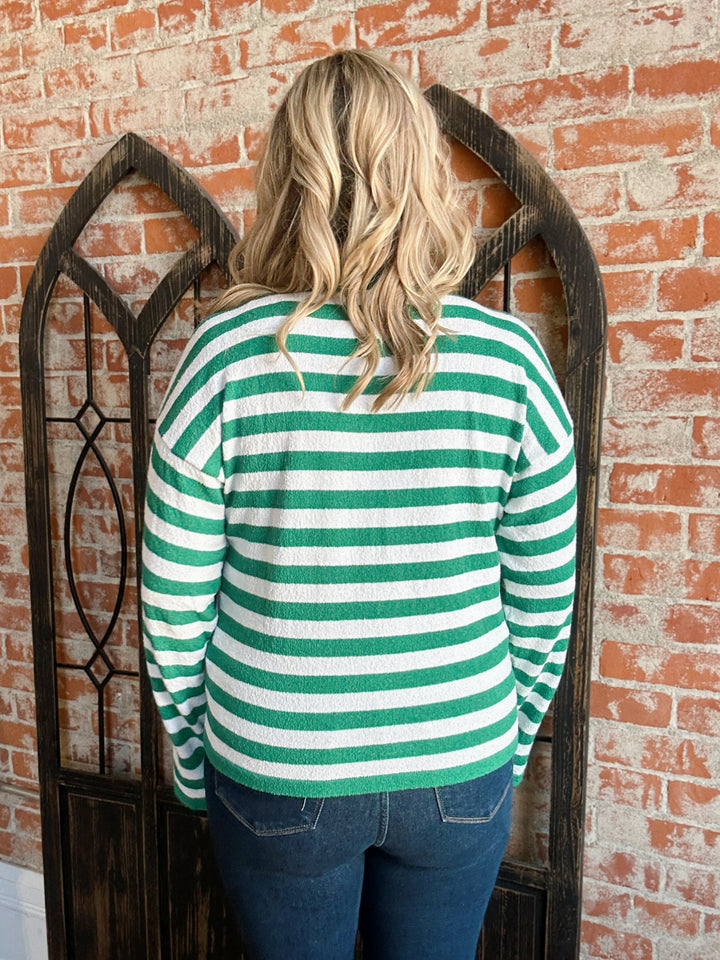 Mint Candy Cane Sweater