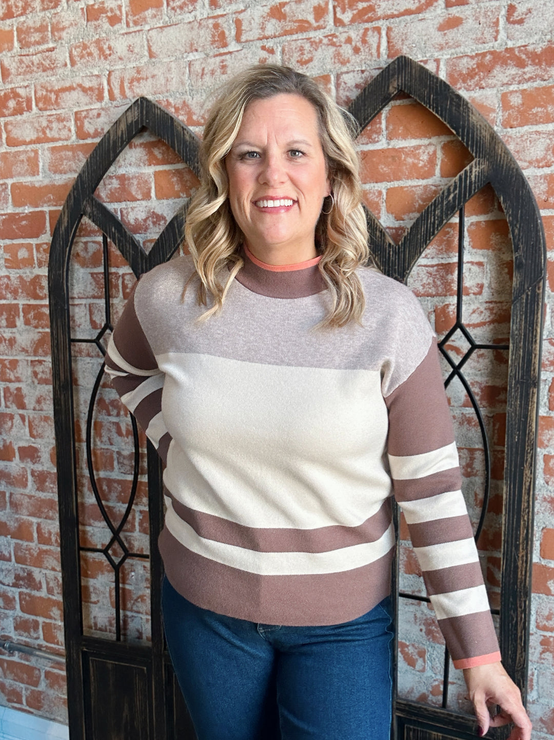 Let's Make Plans Color Block Sweater-2 Colors