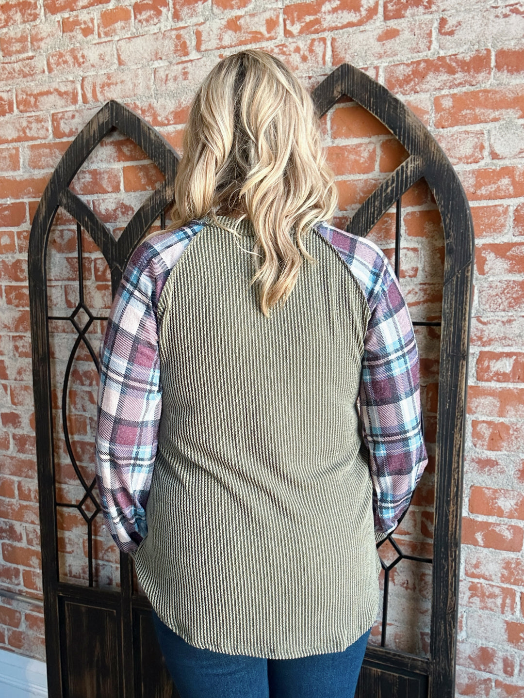 Plaid Perfection Ribbed Long Sleeve