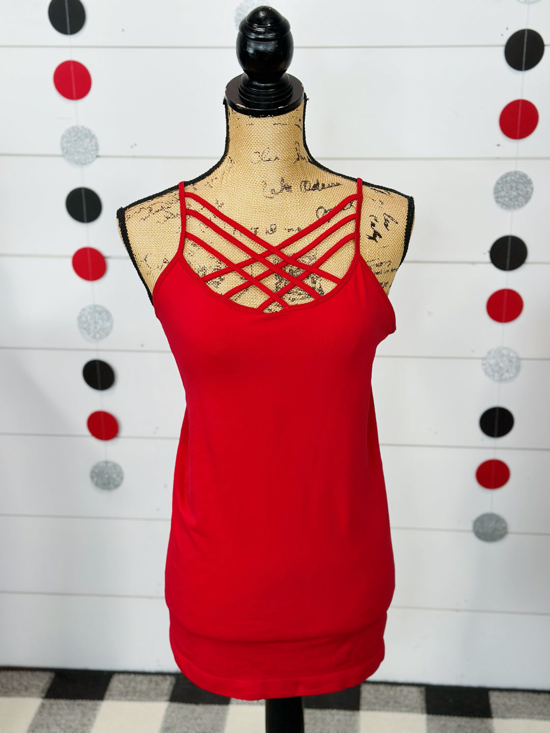 Red Strappy Cami
