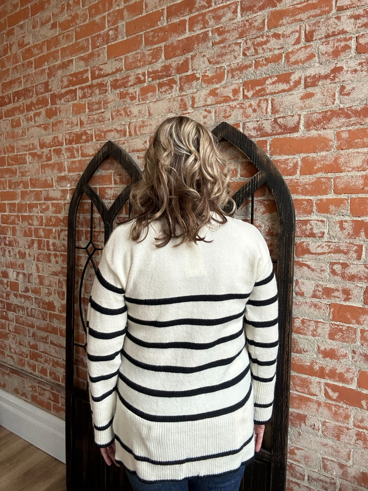 Never A Second Thought Striped Tunic Sweater