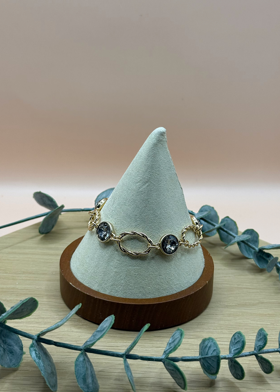 Black Diamond Chain Link Bracelet