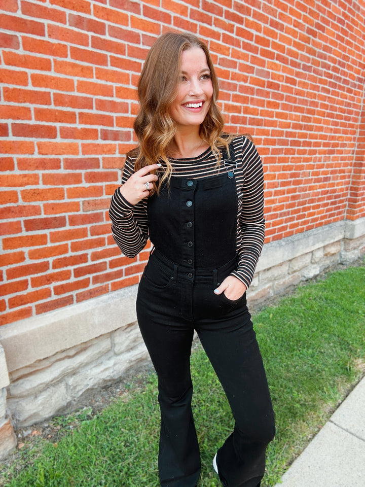 Judy Blue Black What You've Been Waiting For Tummy Control Overall