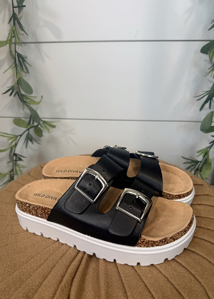 Joonie Black Platform Sandal