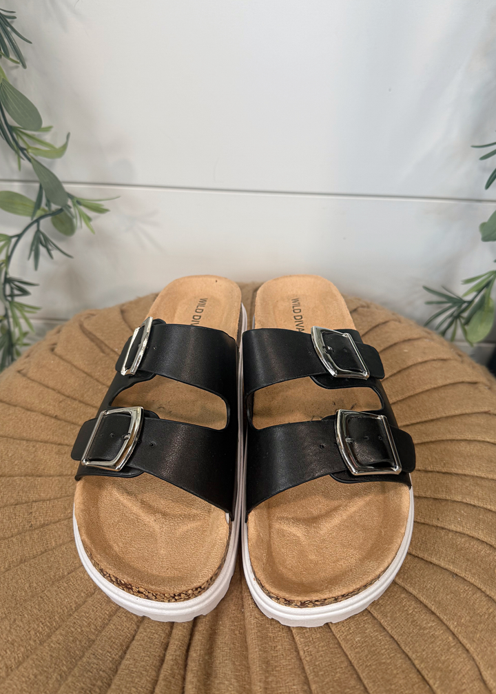 Joonie Black Platform Sandal