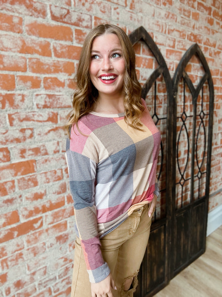 Apple Butter Fest Plaid Long Sleeve