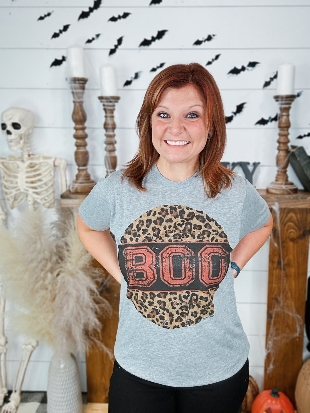 BOO Leopard Graphic Tee