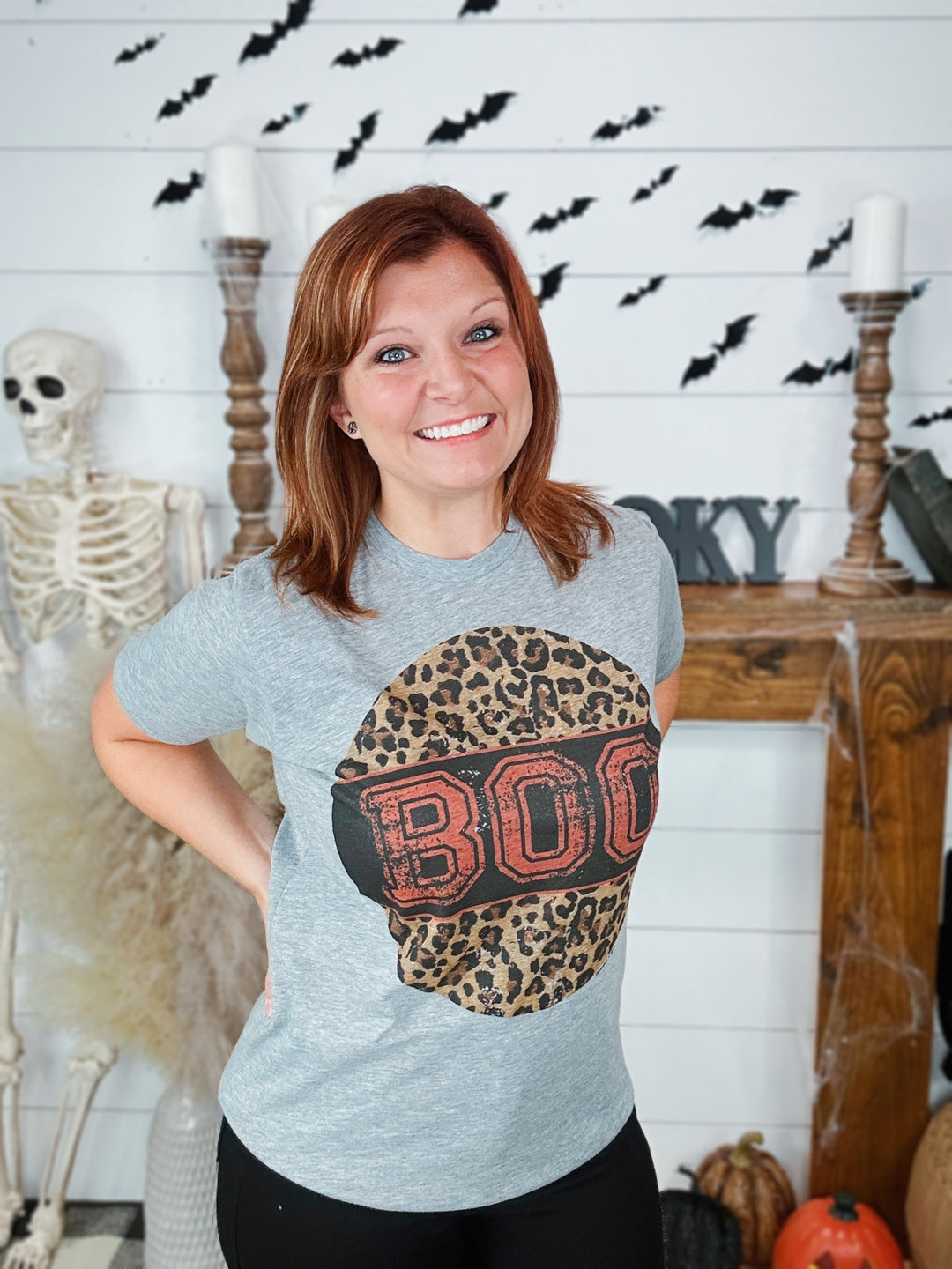 BOO Leopard Graphic Tee
