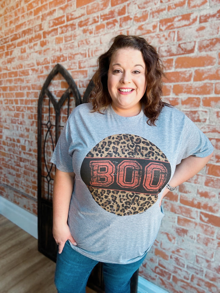 BOO Leopard Graphic Tee