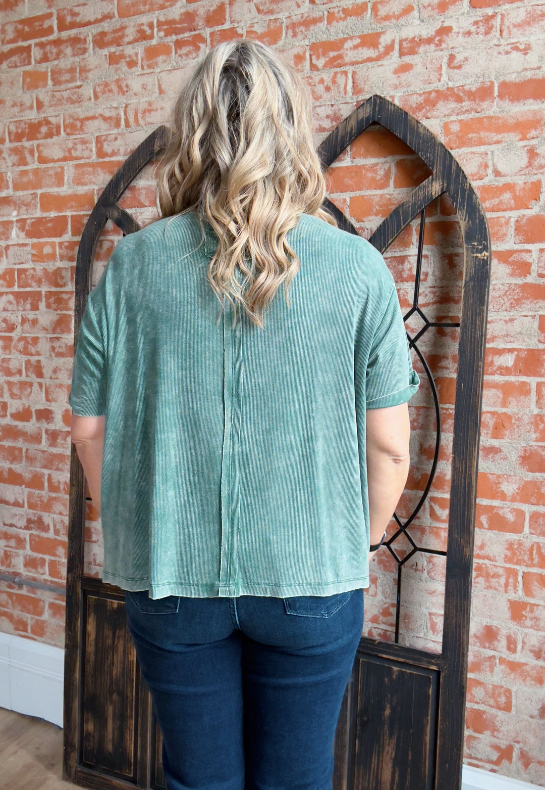 Softer Than Silk Pocket Tee-Hunter Green
