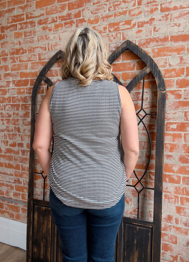 Top Of The Mind Striped Tank