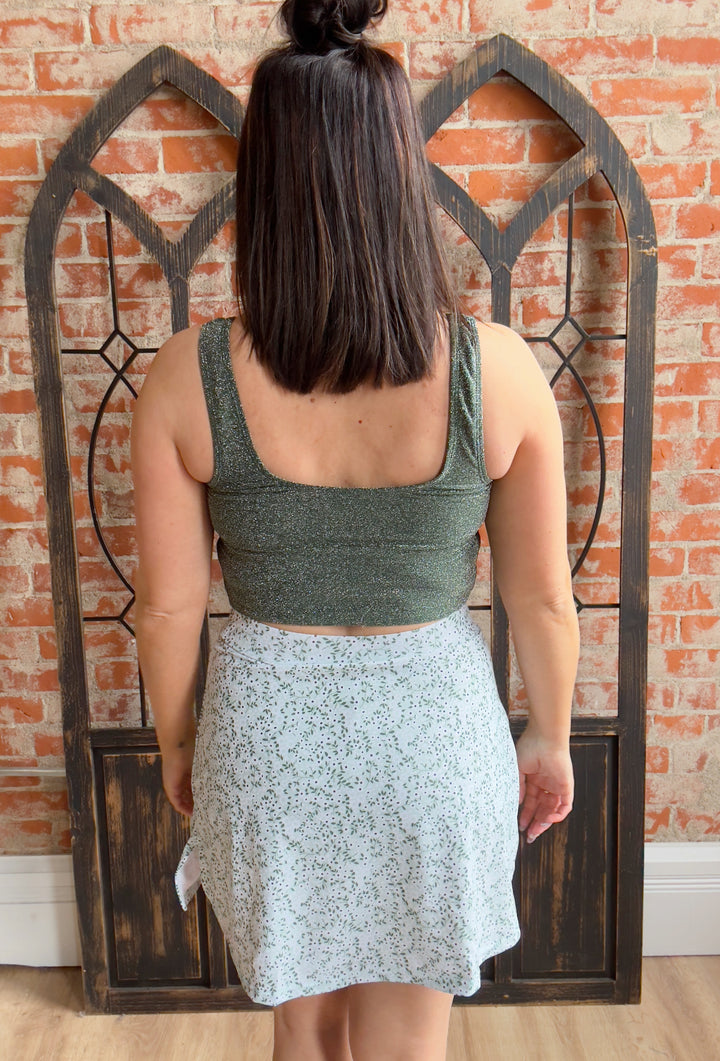 Coral Reef Luminous Emerald Swim Top