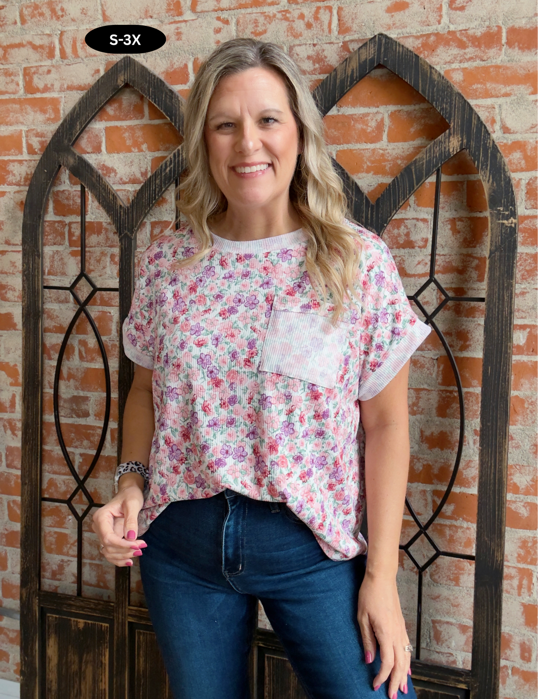 Love You Like That Floral Pocket Tee