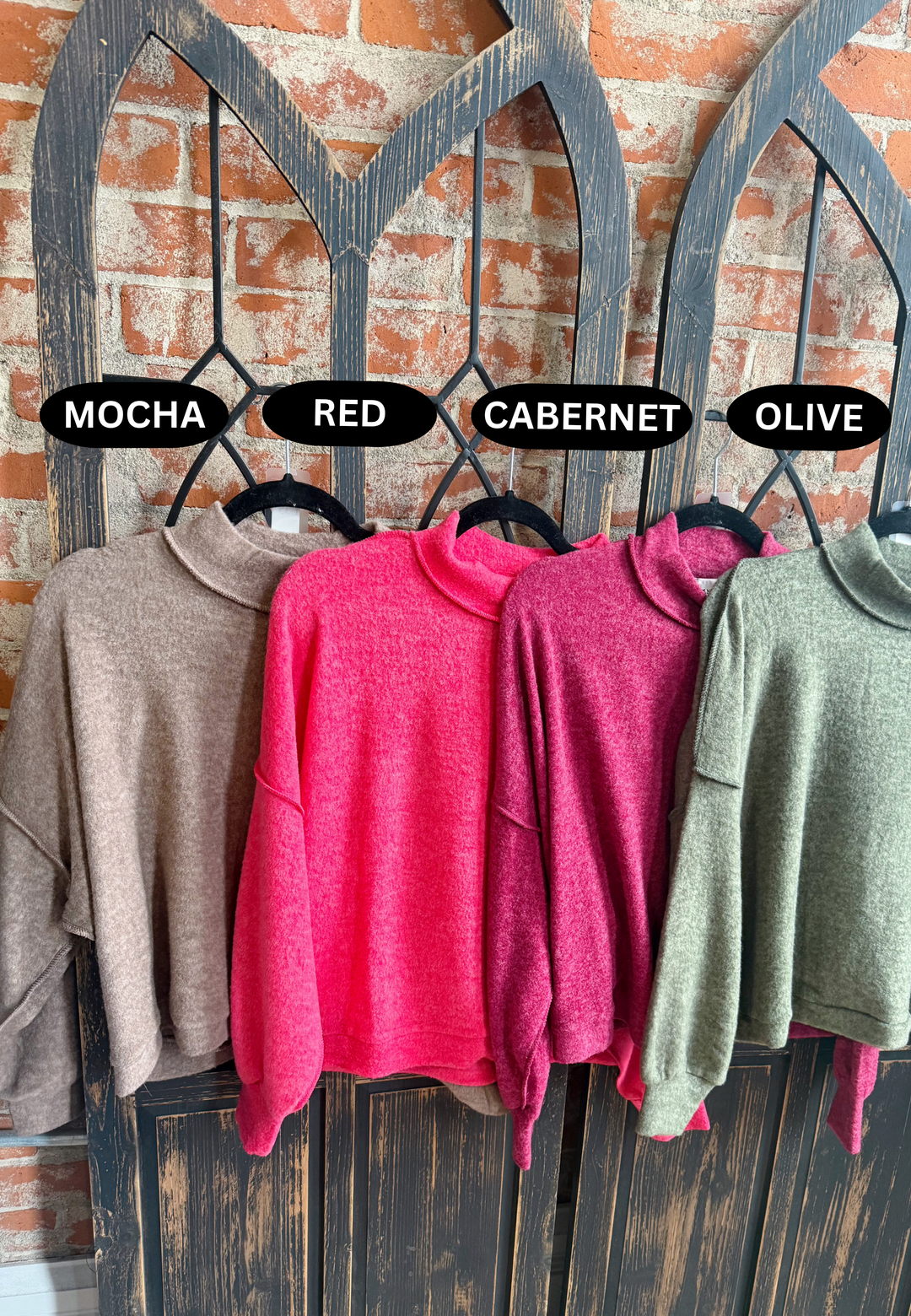 Can't Forget Brushed Mock Neck-4 Colors