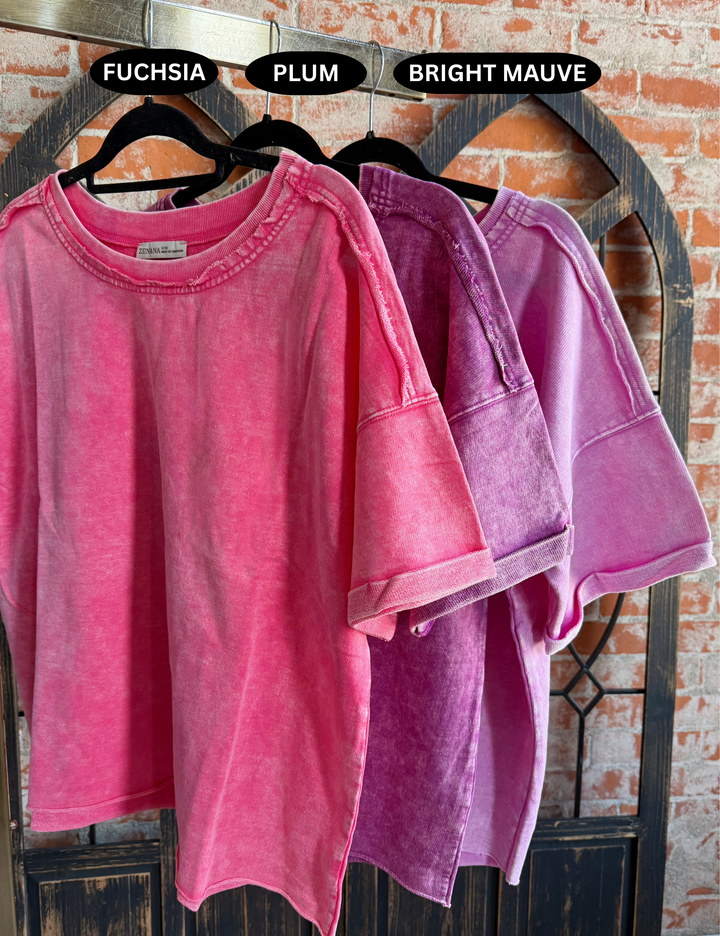 Be A Homebody Vintage Boyfriend Tee- Pink Tones